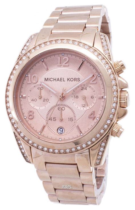 michael kors blair watch silver and rose gold|Michael Kors blair rose watch.